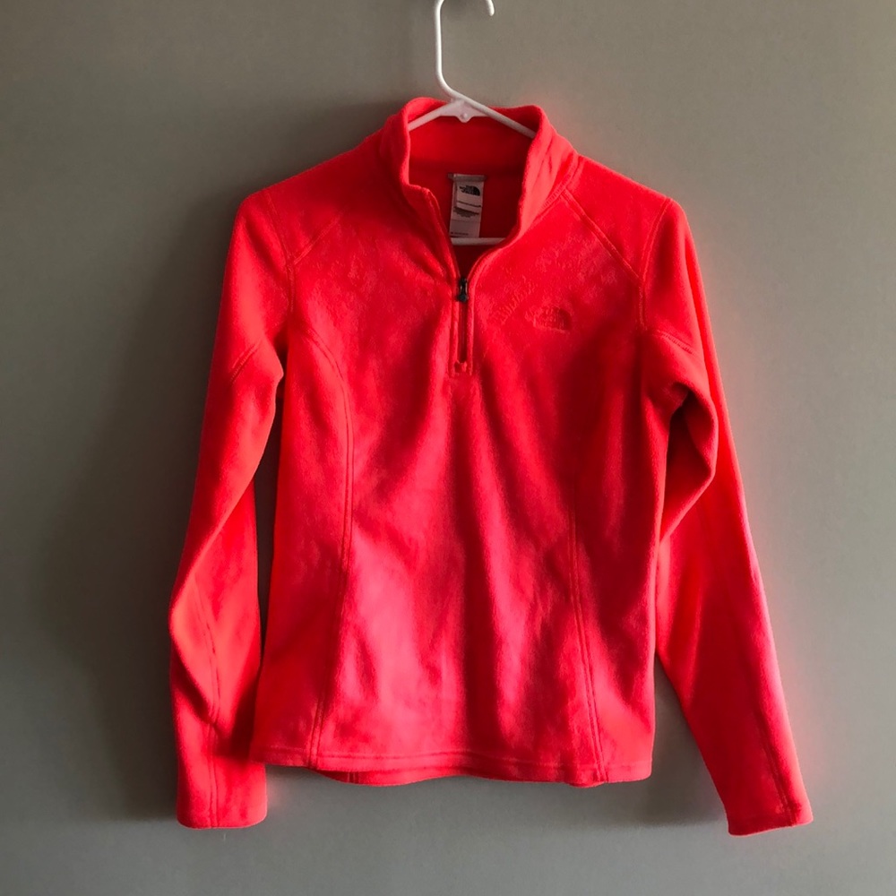 Bright Coral North Face Quarter-Zip
